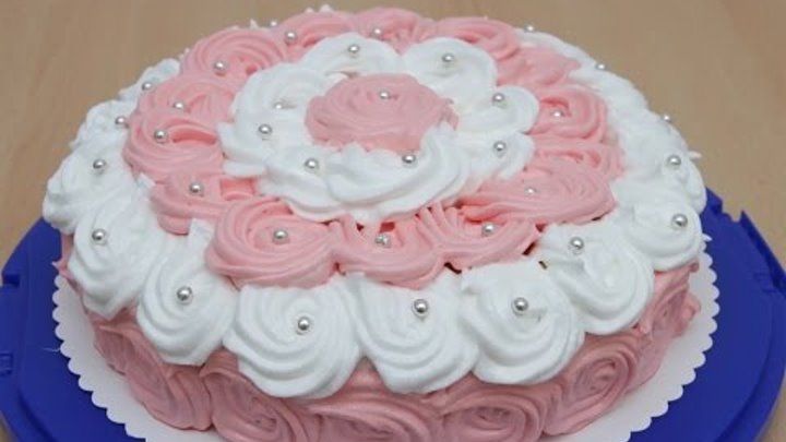 Как украсить детский торт белковым кремом