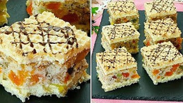 Дополнит ваш список любимых десертов - пирожное ”Мозаика” с орехами и рахат
