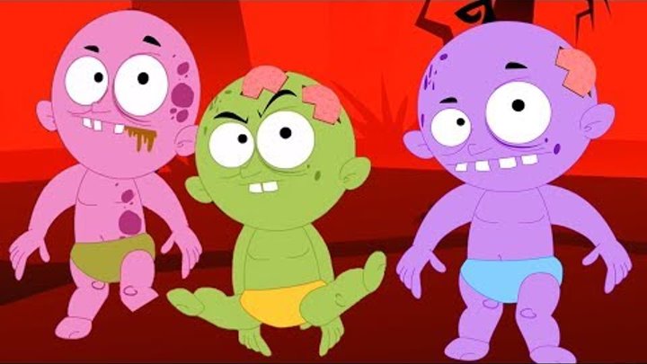 Пять маленьких монстров Хэллоуинская песня детские стихи Scary Monster for Kids Five Little Monster