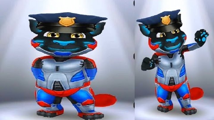 Мой Говорящий Том #115 . Робот полицейский . Детский игровой мультик для детей! My Talking Tom