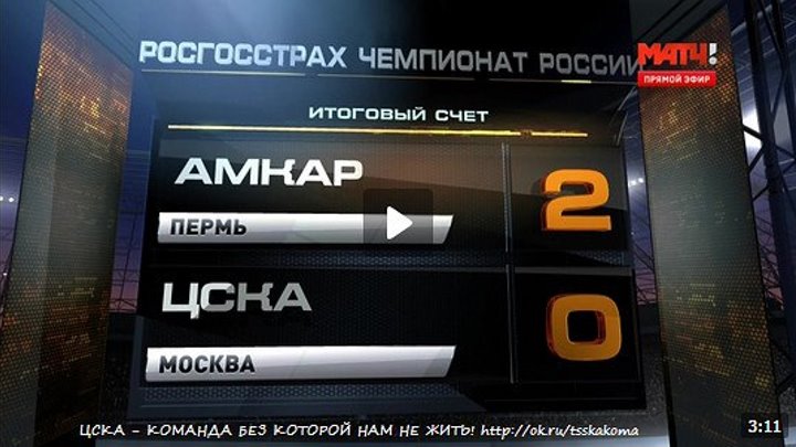 Амкар 2-0 ЦСКА - Российская Премьер Лига 2015-16 - 18-й тур - Обзор матча