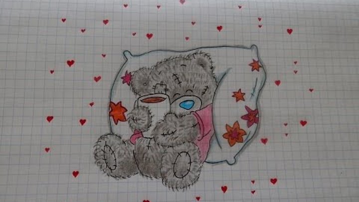Как нарисовать МИШКУ ТЕДДИ #84/ How to draw a TEDDY BEAR