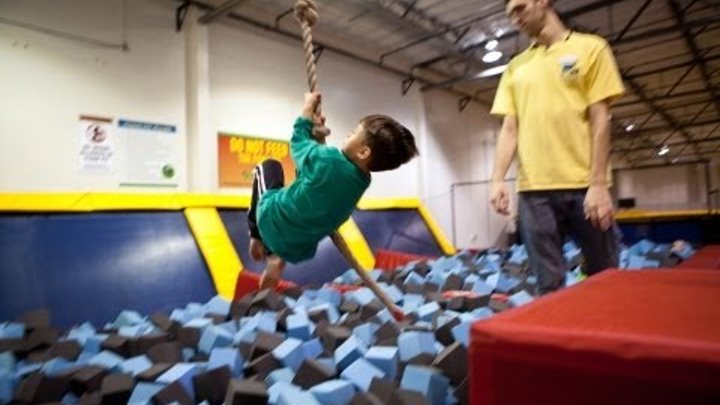 SKY HIGH SPORTS - The Trampoline Place: Evan's 7th Birthday - EPIC FOAM PIT!