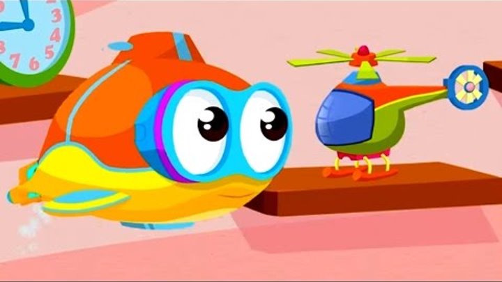 Развивающие мультики для детей: Сью и друзья! Собираем вертолет. Серия 3.