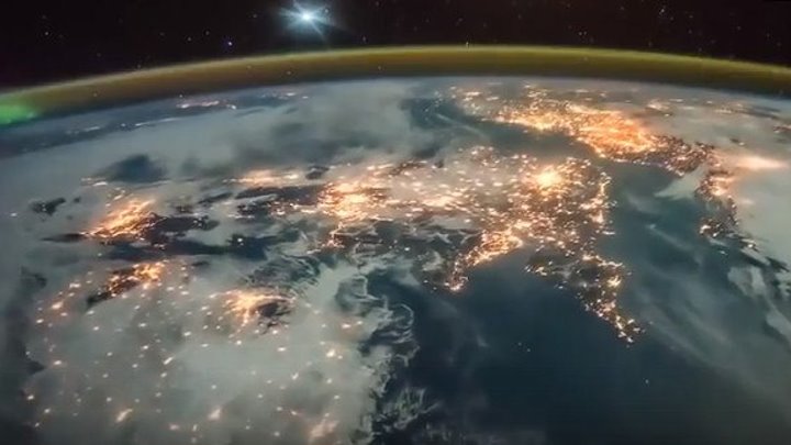 Как на Землю приходит Рассвет. Вид из космоса.