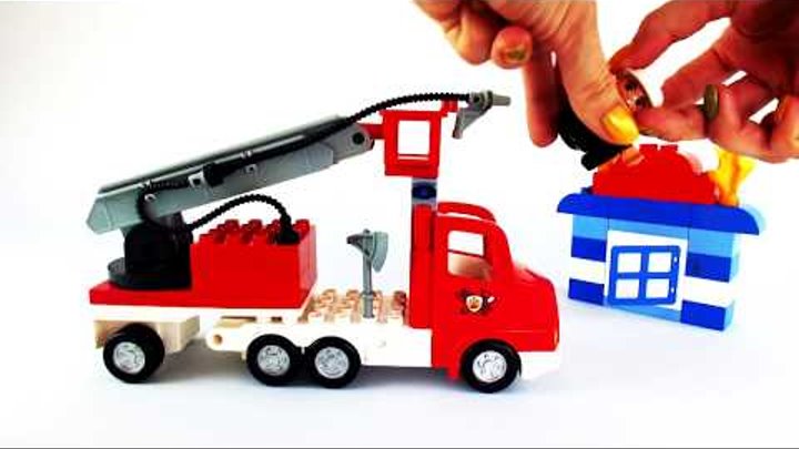 ✿ Мультик Lego про машинки. Пожарная машина, Трактор, Экскаватор, Грузовик, Эвакуатор, Вертолет