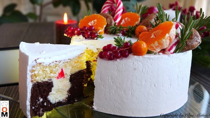 НОВОГОДНИЙ Торт "СВЕЧА НА ВЕТРУ"   |  Cake "CANDLE IN ...