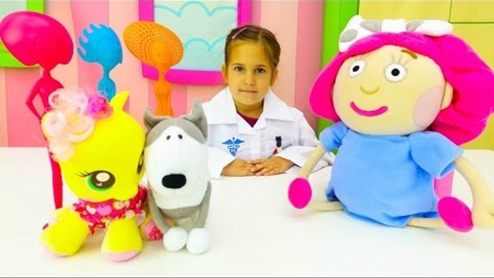 Май Литл Пони и Смарта в больничке. Видео куклы и игрушки Кати. Игры больница для детей