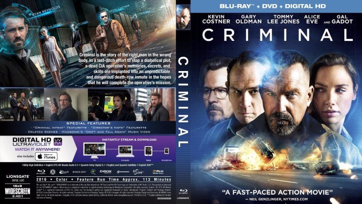 Преступник HD(2015) 1080p.Фантастика,Боевик,Триллер,Драма,Криминал