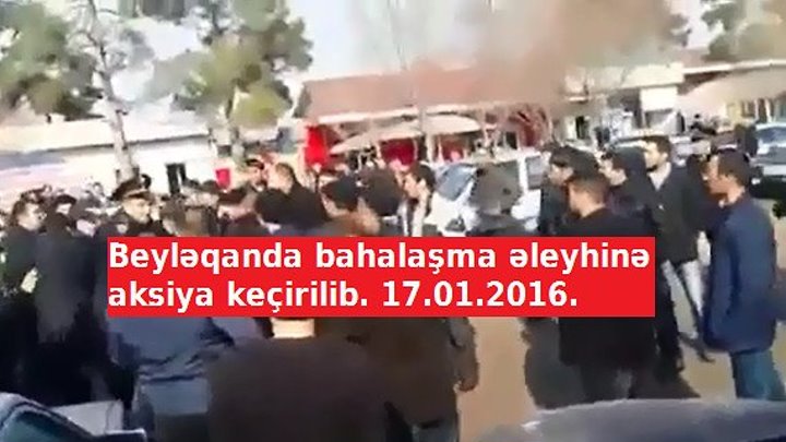 Beyləqanda bahalaşma əleyhinə aksiya keçirilib. 17.01.2016.