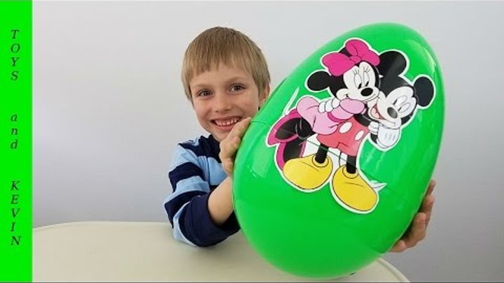 Большое яйцо с сюрпризом МИККИ МАУС и МИННИ МАУС Киндер сюрприз Kinder surprise Микки маус игрушки