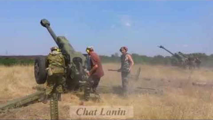 Луганск Ополчение ЛНР отряд Бобры ведет обстрел Донецк Донбасс
