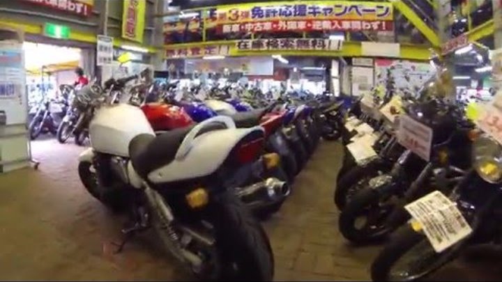 Япония. Мото мекка RED BARON 3 этажа битком набитые мотоциклами. в Японии. Весна 2016