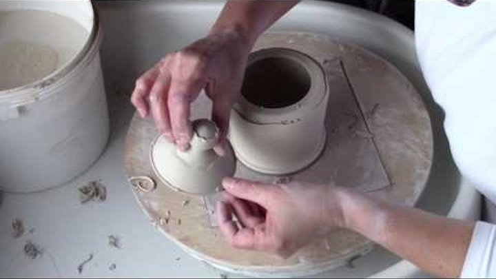 Quick Pottery- Trimming and Making the Lid Gallery for One Piece Lidded Jar, Part 2