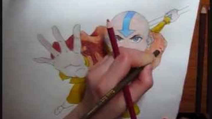 Drawing Aang from Avatar