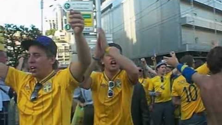 Euro 2012 Ukraine - Sweden 11.06. Swedish fans before the game