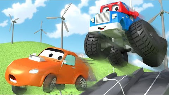 Монстр-трак (новый эпизод) - Трансформер Карл в Автомобильный Город 🚚 ⍟ детский мультфильм