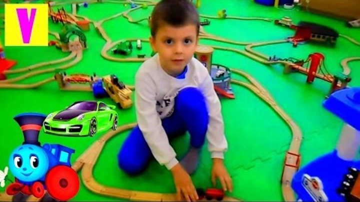 Паровозик Чух чух железная дорога Поезд Машинки развлечение для детей HappyVova