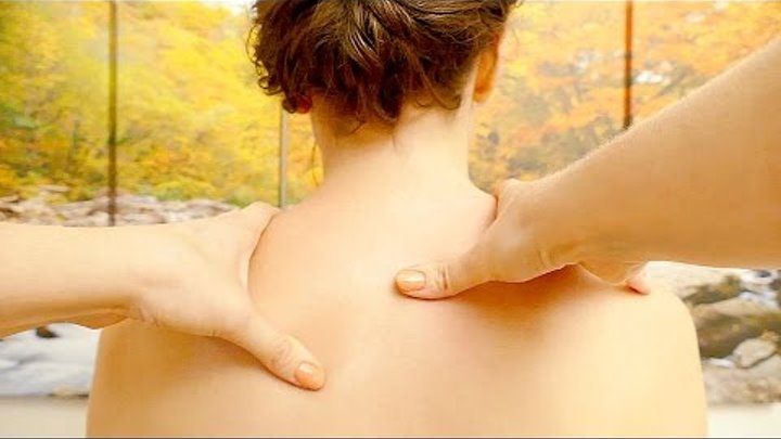 POV ASMR Massage Neck, Shoulders & Back, Binaural Ear to Ear Whisper Role Play
