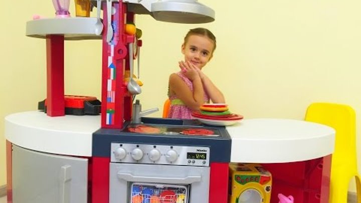 Кухня игрушечная с приборами Детская кухня игрушка Kids Toy Kitchen - Review and Pretend Cooking