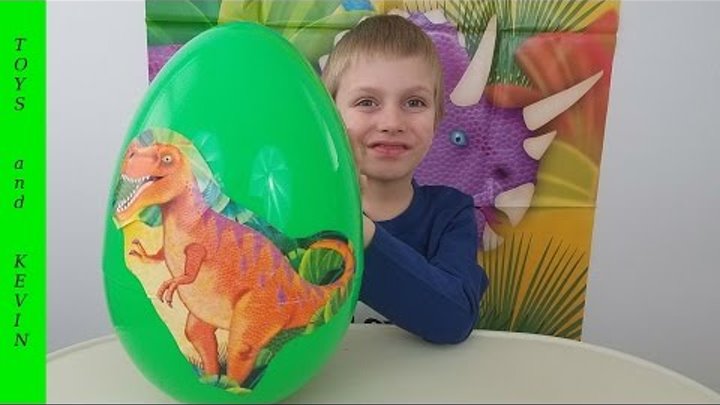 Пасхальное яйцо ДИНОЗАВРЫ Видео для детей про динозавры игрушки Киндер сюрпризы
