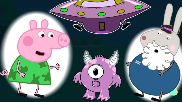 Свинка Пеппа Пришельцы похитили Джорджа 2 серия Мультфильм анимация Peppa pig