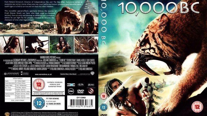 10 000 лет до н.э. HD(2008) 1O8Op.Приключения,Драма,Фэнтези