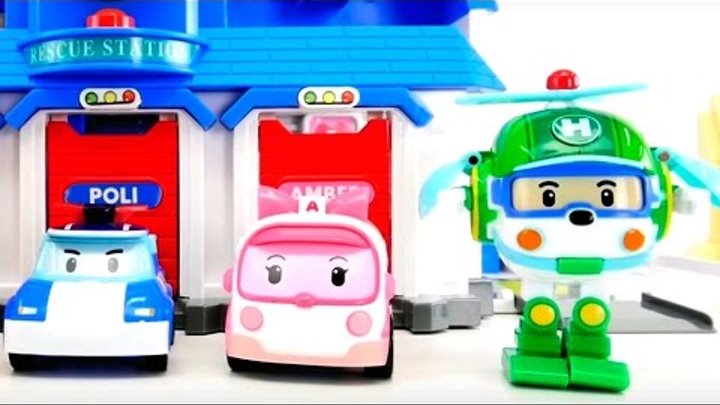 Робокар Поли и его друзья. Мультик с игрушками. Станция спасателей. Игры для детей.
