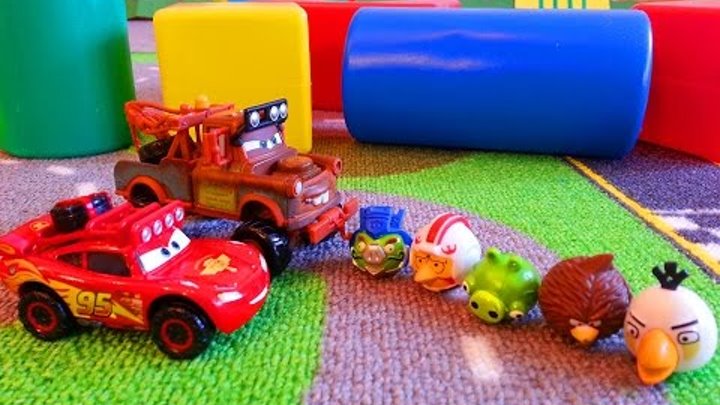 Тачки Энгри Бердз Маквин и Мэтр Мультики про машинки McQueen Cars Angry Birds
