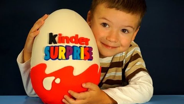 Giant Kinder Surprise Egg made of Play-Doh. Огромное яйцо с игрушками. Hello Kitty, Avengers, Cars