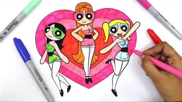 Powerpuff Girls Coloring Book Pages Rowdyruff Boys Brick Boomer Butch Blossom Bubbles surprise eggs