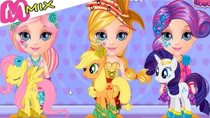 Май Литл Пони и Барби уход за пони. Мультик Игра для детей. My little pony and Barbie