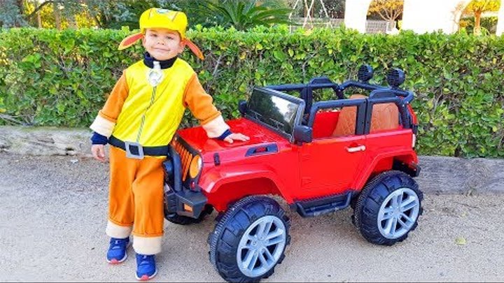 Unboxing And Assembling new Jeep 4wd Funny Baby Ride on POWER Wheel Щенячий Патруль