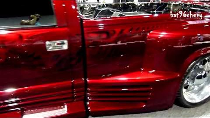 Chevy Dually on 24's with Escalade front grille/end: V103 Car Show 2011 - HD