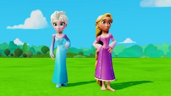 Рапунцель, Эльза Холодное Сердце, кораблики и Тачки Машинки Дисней Мультик игра для детей Elsa