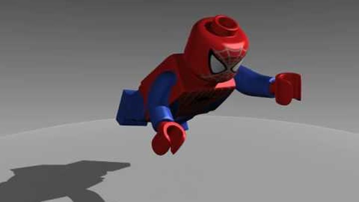 lego spiderman test animation - Blender 3D