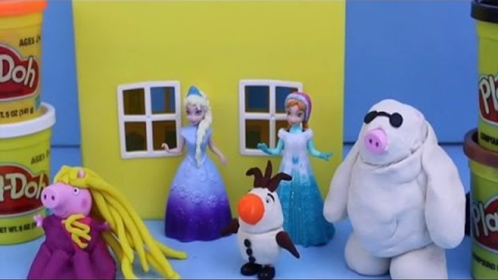 Peppa Pig ❤ Play Doh Videos Halloween Costume Big Hero 6 DisneyCarToys Disney Rapunzel Playdough