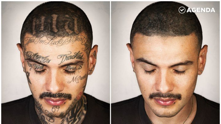 Фотограф стер все татуировки с тел бывших преступников