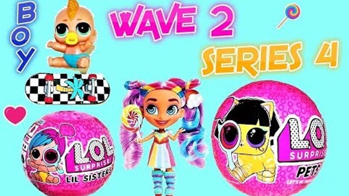 LOL BOY & WAVE 2 PETS FOUND, Surprise Lil Sisters Series 4 Wave 2 Baby Dolls Hairdorables Karolina