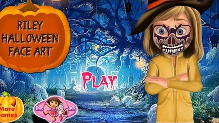 NEW Игры для детей—Disney Райли головоломка на Хэллоуин—Мультик Онлайн Видео Игры для девочек