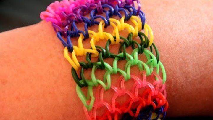 Как сделать браслет из резинок Чешуя Дракона. Rainbow loom bracelet. Dragon scale.