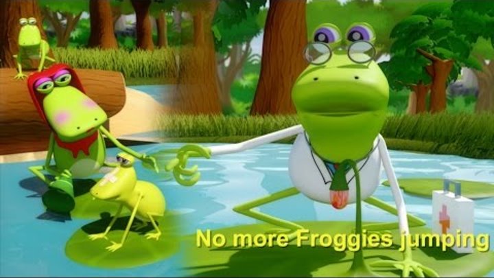 Пять маленьких лягушек | Детские песни | Рифмы для детей | Nursery Rhymes | Five Little Froggies