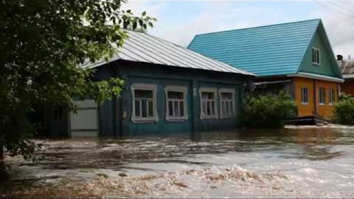 Неожиданый потоп в городе Меленки.