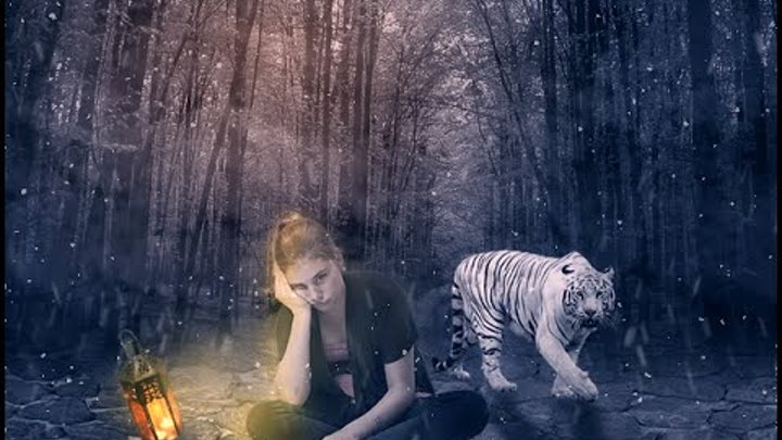 Girl & The White Tiger - Photoshop Manipulation Fantasy Effect Tutorial