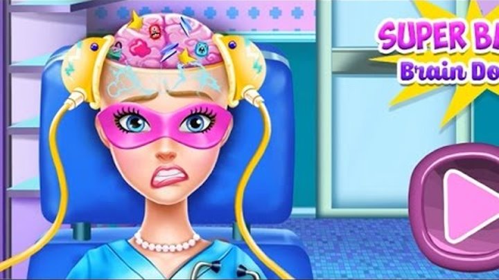 NEW Игры для детей—Disney Принцесса Супер Барби Доктор Мозг—Мультик для девочек