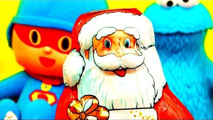 Kinder Surprise Santa Claus Toy Egg Surprise Marvel Spiderman Thomas Tank Engine Pocoyo Christmas