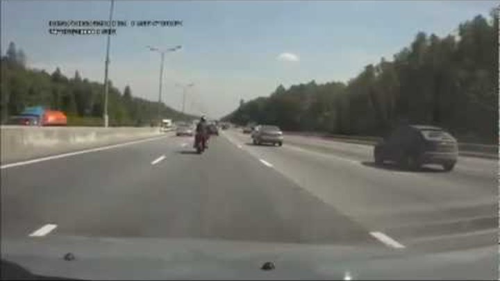 Rider Lost Control on the Highway