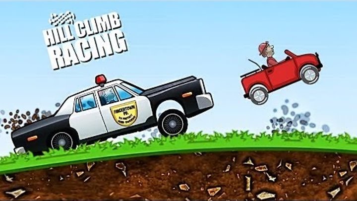 Игра для детей как мультик про машинки #1 Весёлое видео для детей полицейская машина Hill climb