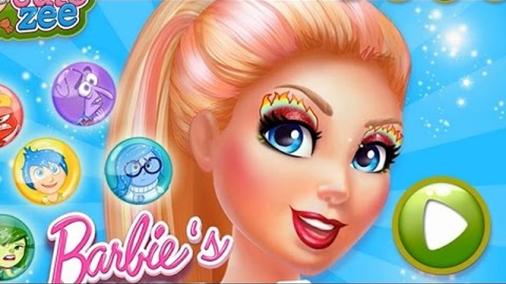 NEW Игры для детей 2015—Disney Барби Макияж в стиле мультика Головоломка—Мультик для девочек