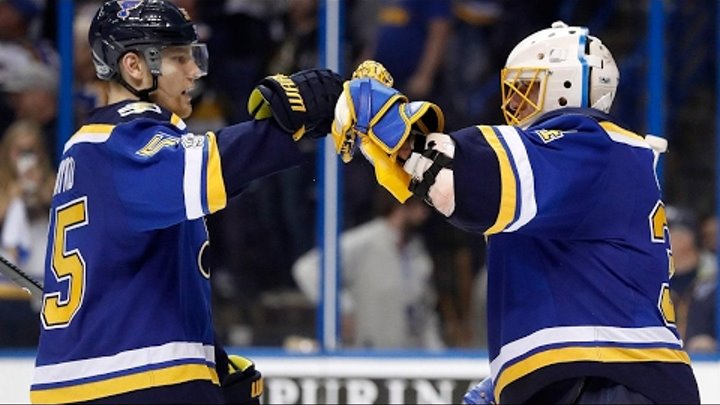 Allen stops 40 to leads Blues to 3-0 series lead over Wild
